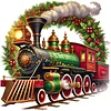(40*40cm)Christmas Train - Full Round Drill Diamond Painting