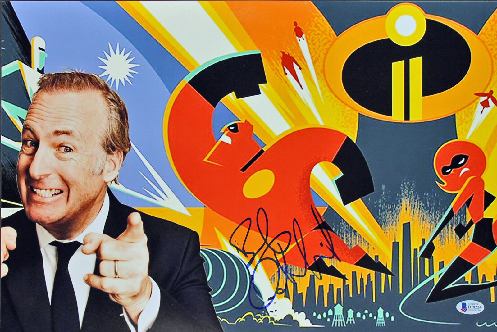 Bob Odenkirk The Incredibles 2 Authentic Signed 12x18 Photo Poster painting BAS #D78224