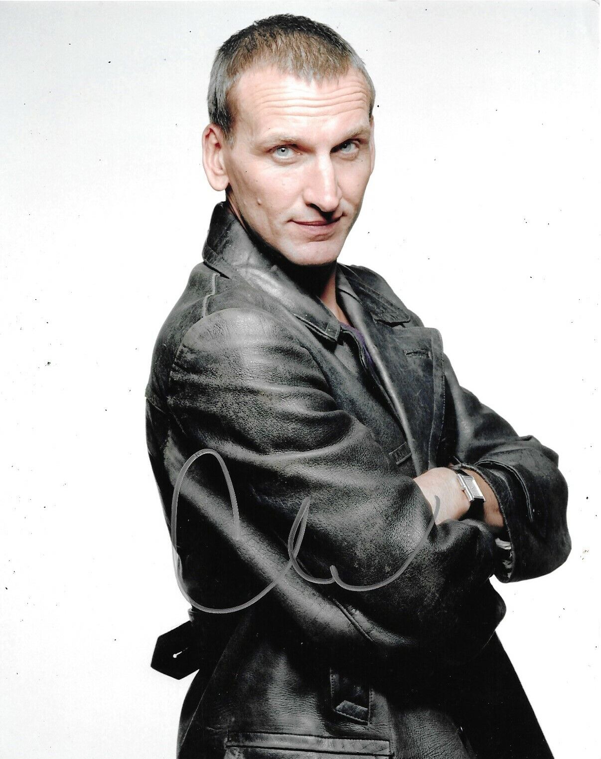 Christopher Eccleston Signed Doctor Who 10x8 Photo Poster painting AFTAL