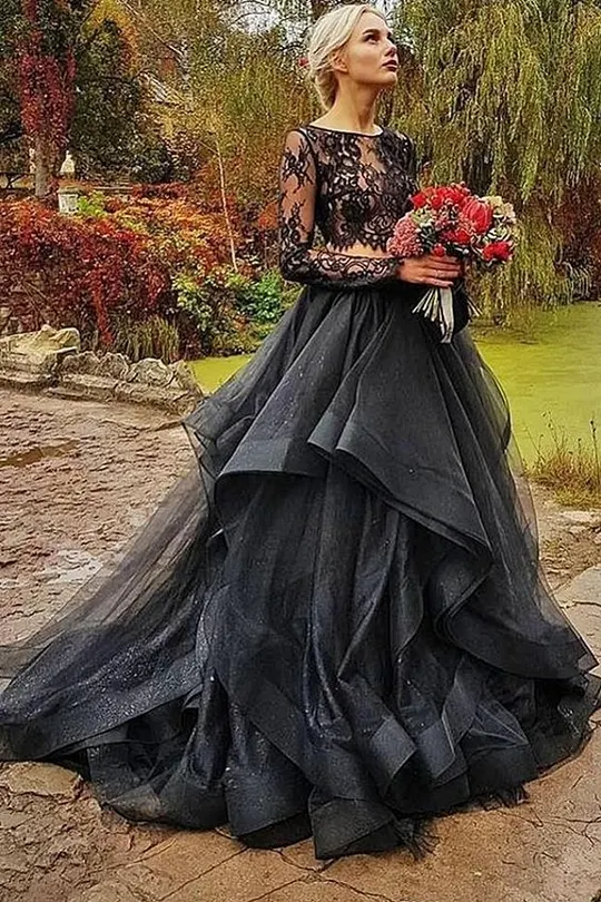 Black Wedding Dresses | Elegant Satin & Lace Gowns for Modern, Gothic &  Alternative Weddings