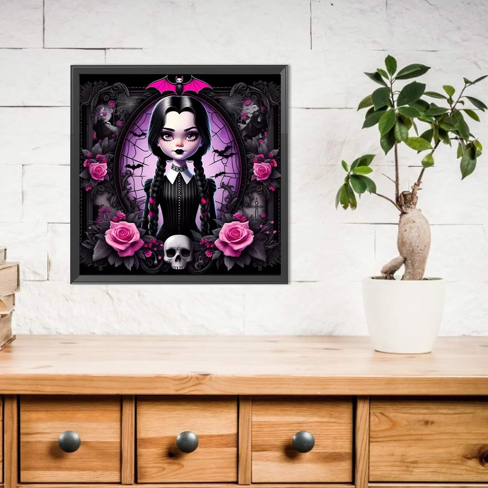 Diamond Painting - Full Round Drill - Halloween Girl(Canvas|40*40cm)