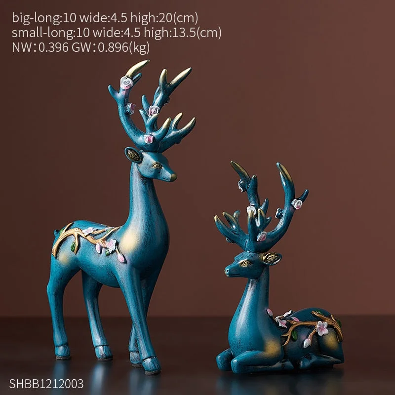 Nordic Home Decoration Accessories Deer Animal Miniature Figurines Living Room Decoration Office Desk Decoration Home Decor