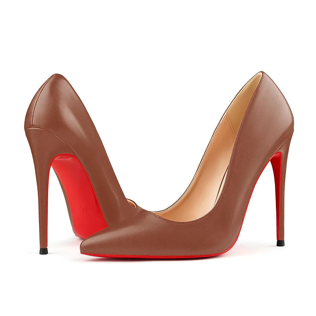120mm Women's Red Bottom High Heels Party Wedding Matte Pumps-MERUMOTE