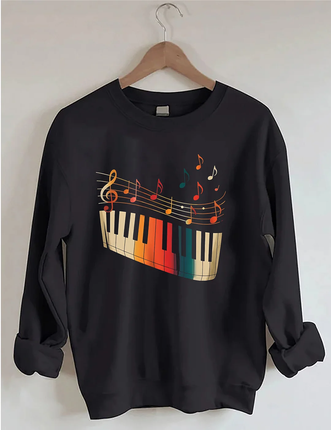 Colorful Piano Keyboard Music Sweatshirt