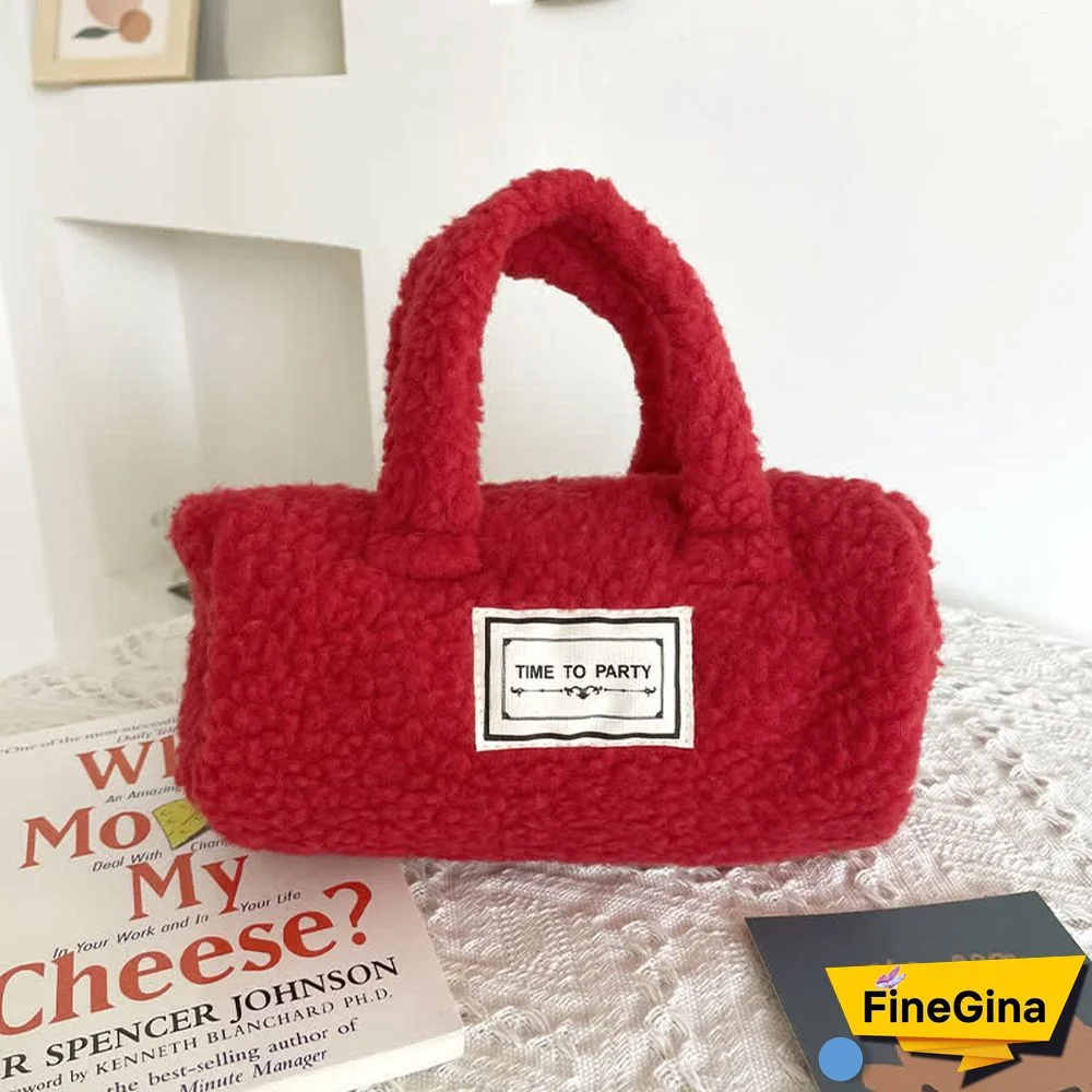 Chic Ziper Plush Tote Bag