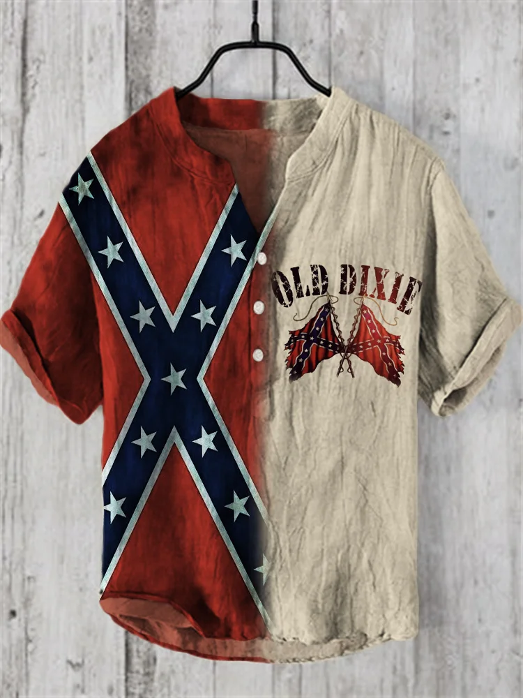 Men's Old Dixie Southern Pride Rebel Flag P Shirt