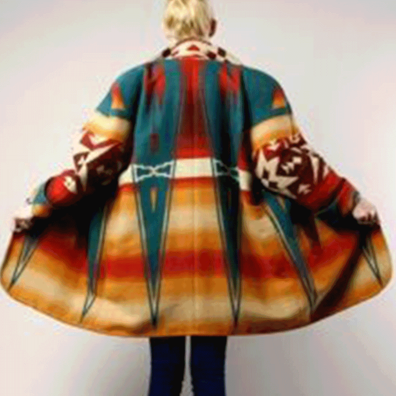 Aztec Nationality warm wollen blanket hand made coat 6434