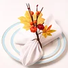 Autumn Halloween Pumpkin Maple Catering Napkin Ring