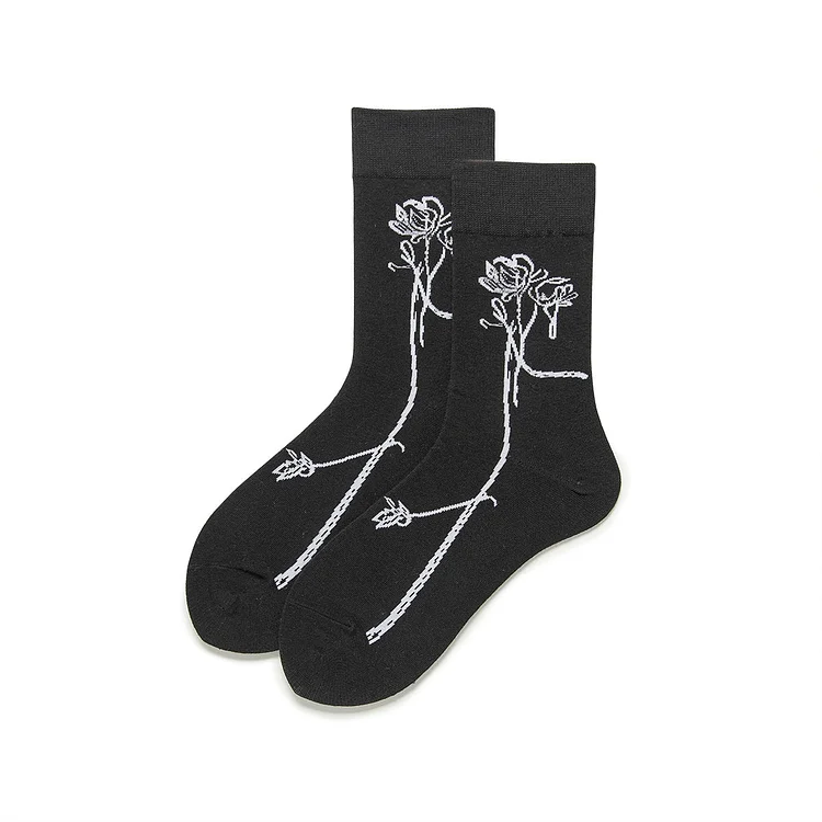 Fairy Tales Aesthetic Cottagecore Fashion Vintage Floral Socks Set QueenFunky