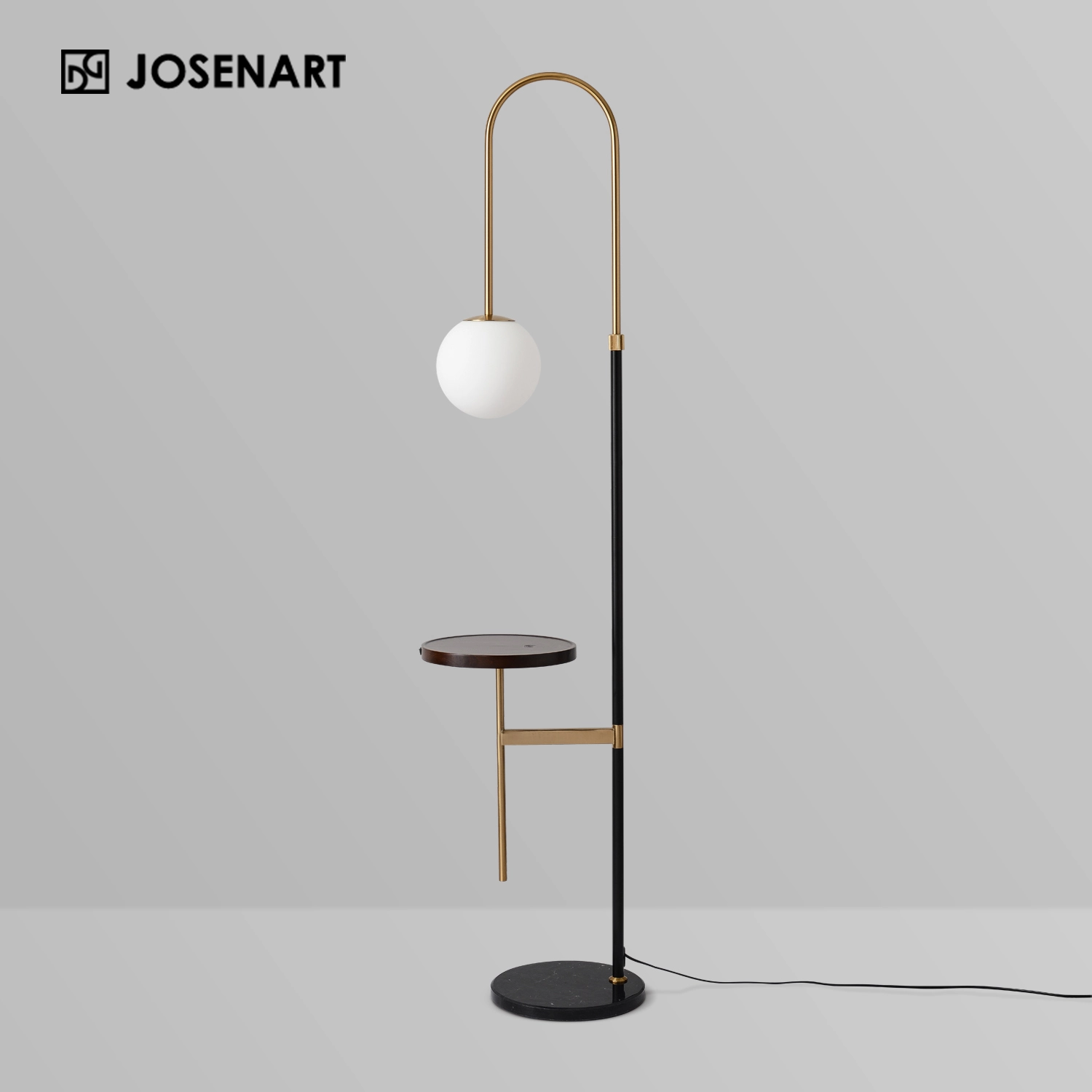 ARC Floor Lamp - Black Wood JOSENART Josenart