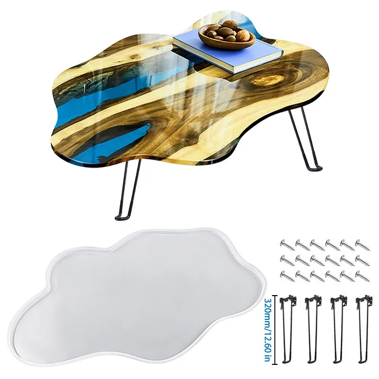 DIY Large Irregular Tea Table Resin Mold Kit CrazyMold