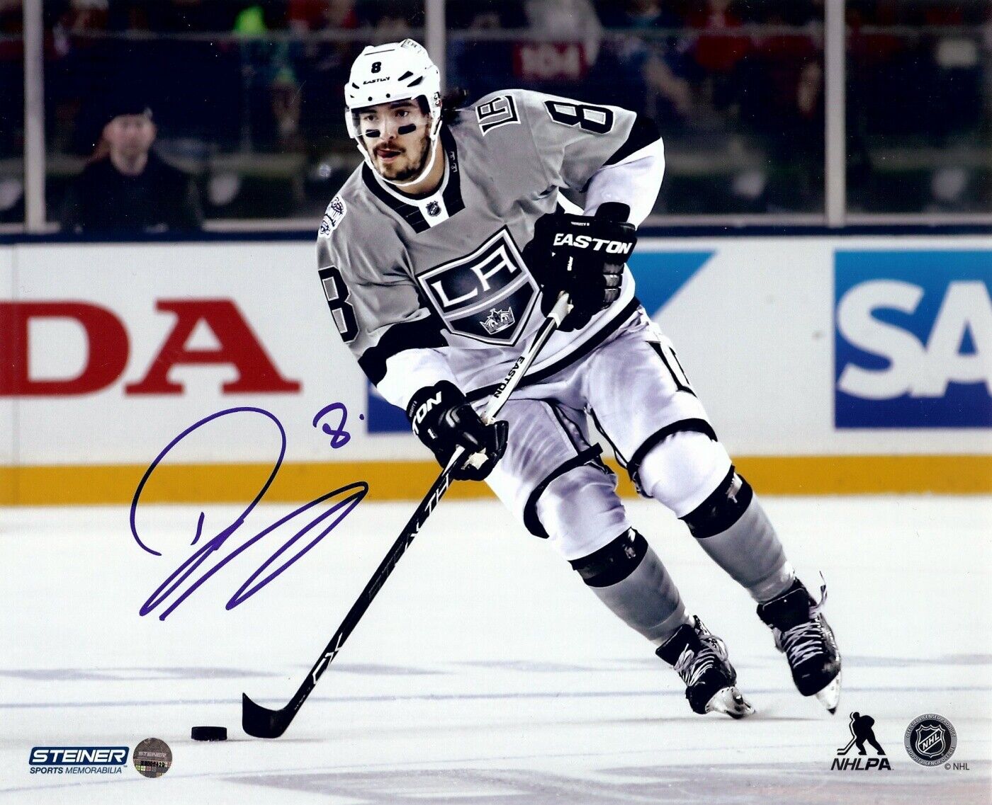 Drew Doughty Signed Autographed 8X10 Photo Poster painting Kings Skating Winter Classic Steiner