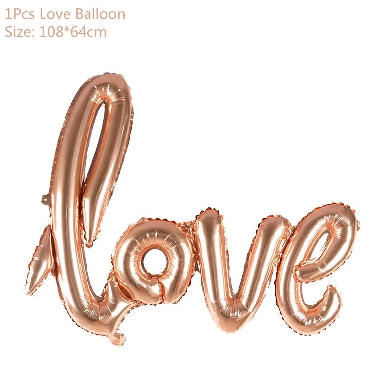Rose Gold Confetti Baloons Foil Champagne Star Balloon Wedding Latex Ballon globos BabyShower Birthday Party Decoration Supplies