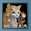 Katze speziell geformte 5D-DIY-Teilbohrer-Diamant-Mal-Kits f&uuml;r Erwachsene Anf&auml;nger Wohnaccessoires Diamanten Dots Edelstein-Kunstkits 11,81 x 11,81 Zo
