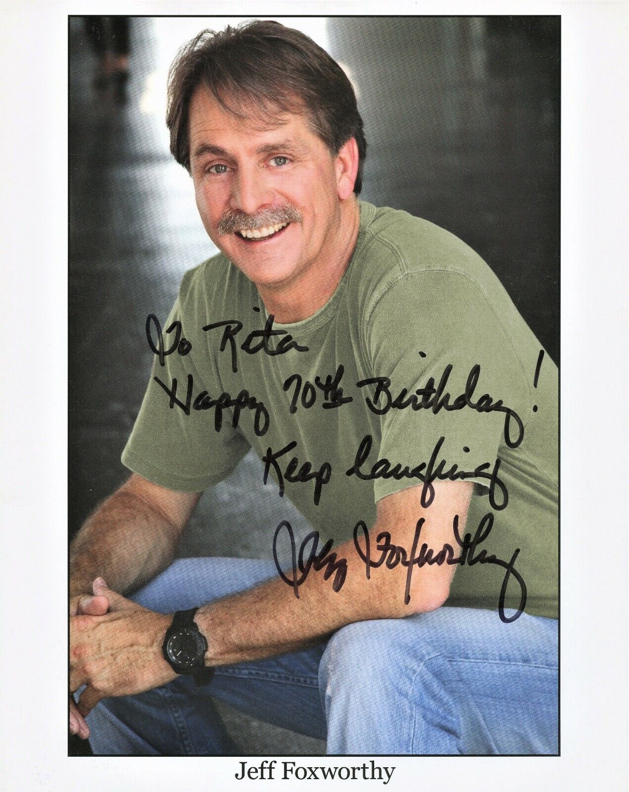 JEFF FOXWORTHY Signed Photo Poster painting