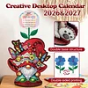 2026&2027 DIY Double Sided Drills Calendar Craft Art Kit Wooden Diamond Painting Calendar Set