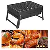 Stainless Steel Portable Folding BBQ Grill Small Smoker Charcoal Grill for Party