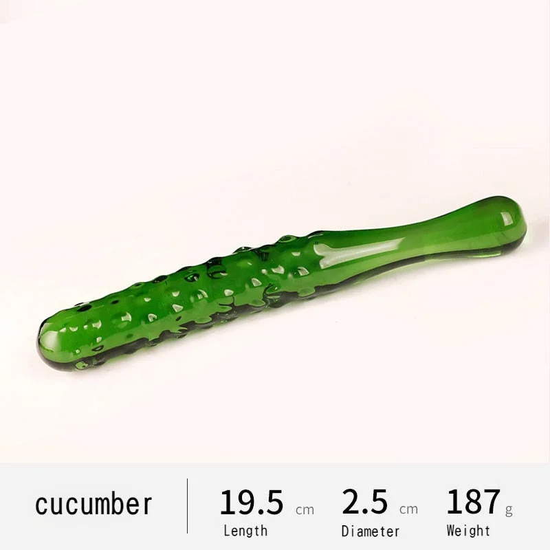 5 Types Vegetable and Fruit Shape Crystal Dildo Glass Butt Plug Cute Novelty Adult Sex Toys