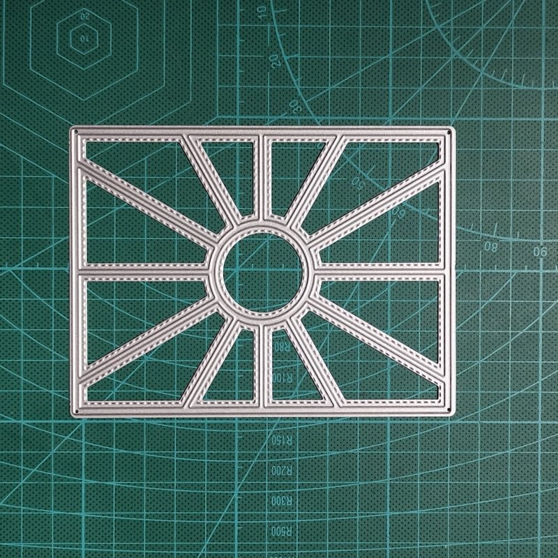 Metal Cutting Dies Rectangle Frame Sun Light Diy Scrapbooking Photo Album Decorative Embossing Paper Card Crafts Die 2022