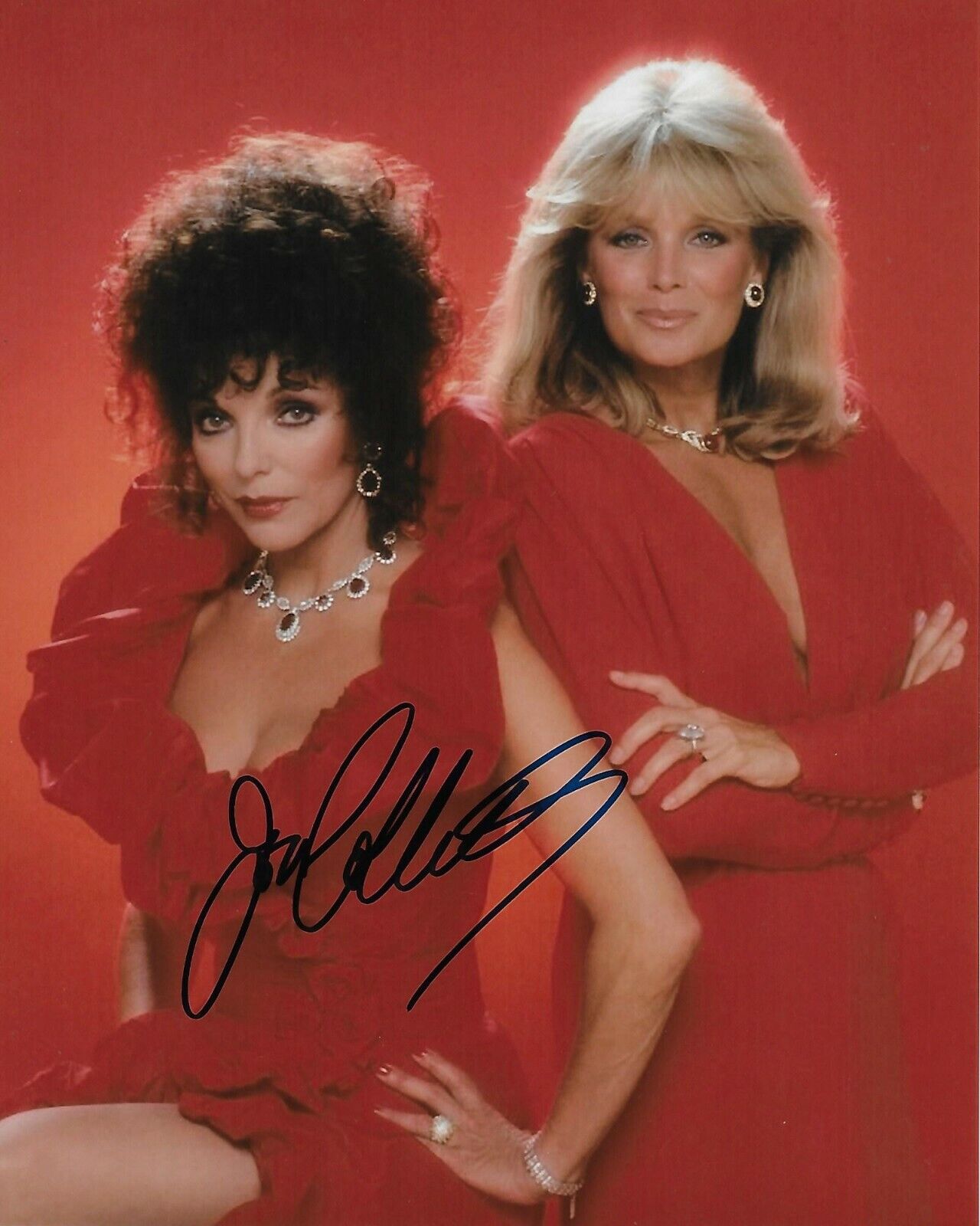 Joan Collins Dynasty Original Autographed 8X10 Photo Poster painting #17 signed @Hollywood Show