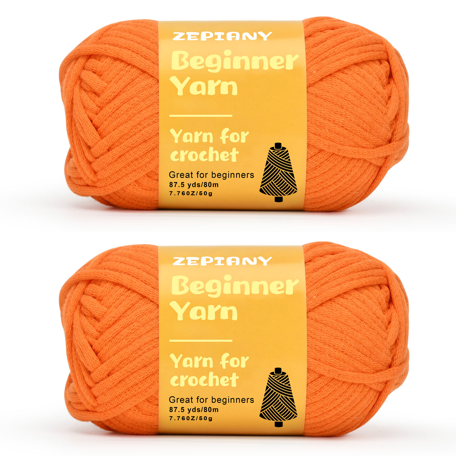  3 Pack Beginners Crochet Yarn, Green Oarnge Yellow Yarn for  Crocheting Knitting Beginners, Easy-to-See Stitches, Chunky Thick Bulky  Cotton Soft Yarn for Crocheting (3x50g)