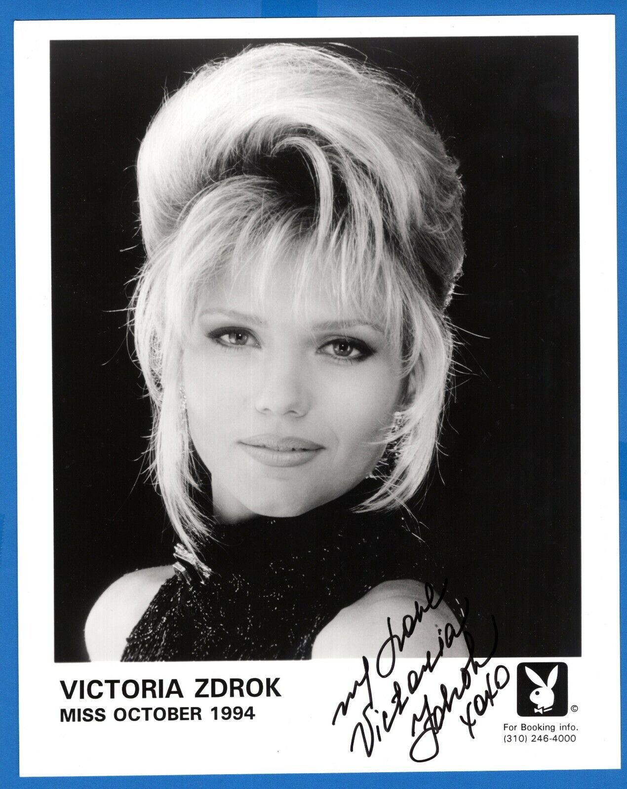 Victoria Zdrok Playboy Penthouse Model Hand Signed Autograph 8x10 Photo Poster painting