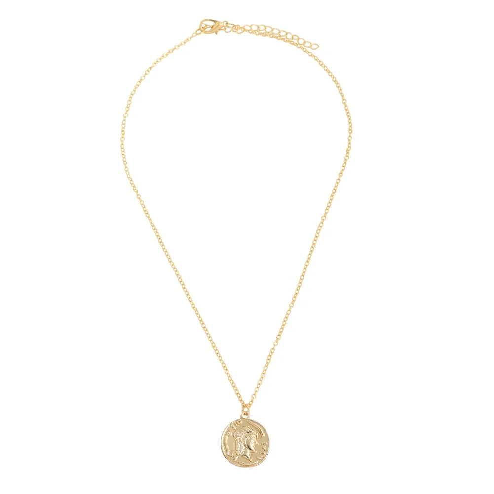 Dvacaman New Punk Gold Color Portrait Pendant Necklace for Women Cuban Multi Layered Chunky Thick Chain Choker Necklaces Jewelry