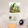 Gnome Hut-Partial 11CT Stamped Cross Stitch Bead Embroidery 36*36cm/14.17*14.17in tapestrymarket