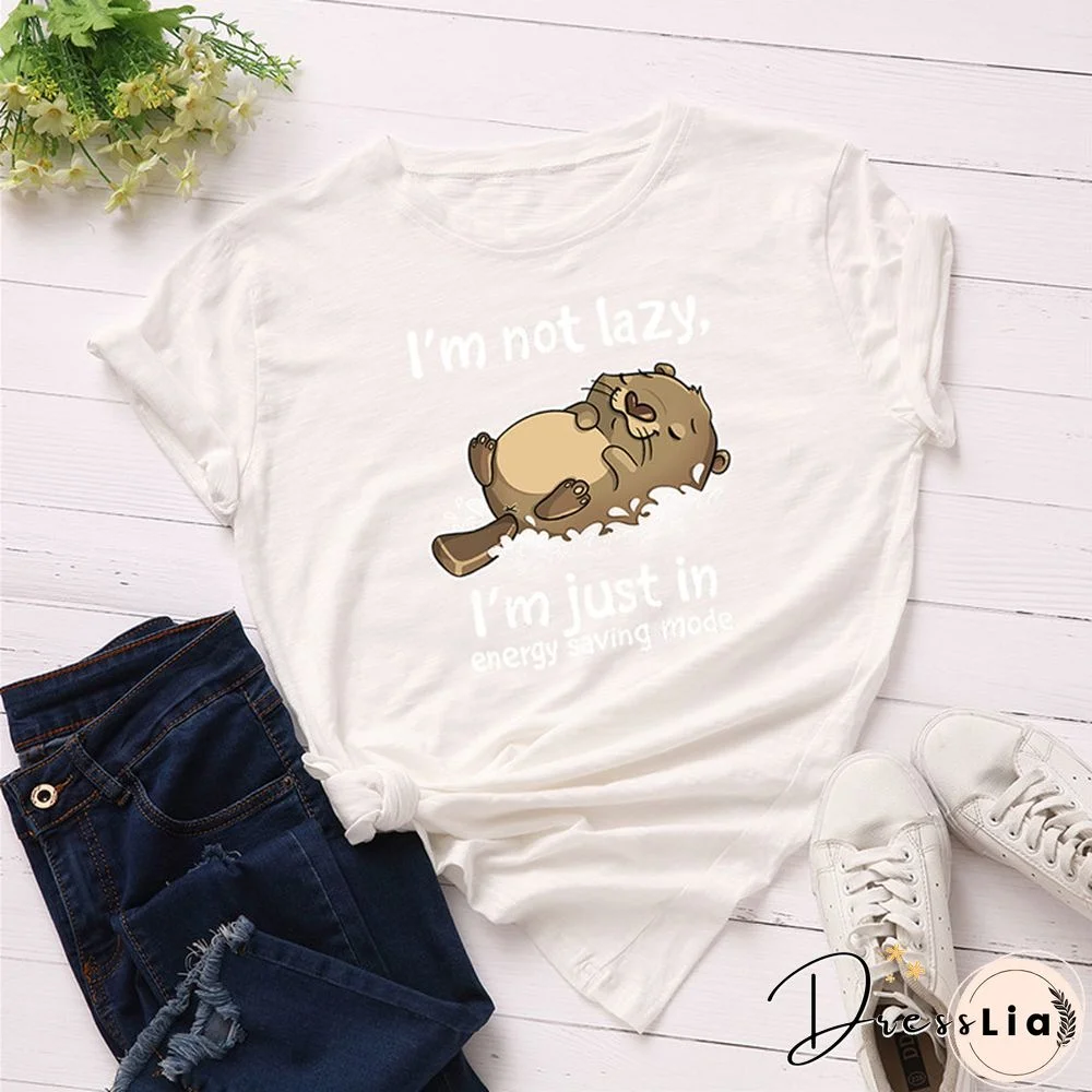 100% Cotton Summer Women TShirt Lovely Cat Letter Print Graphic T Shirt O Neck Short Sleeve Female Tee Shirts Casual Tops
