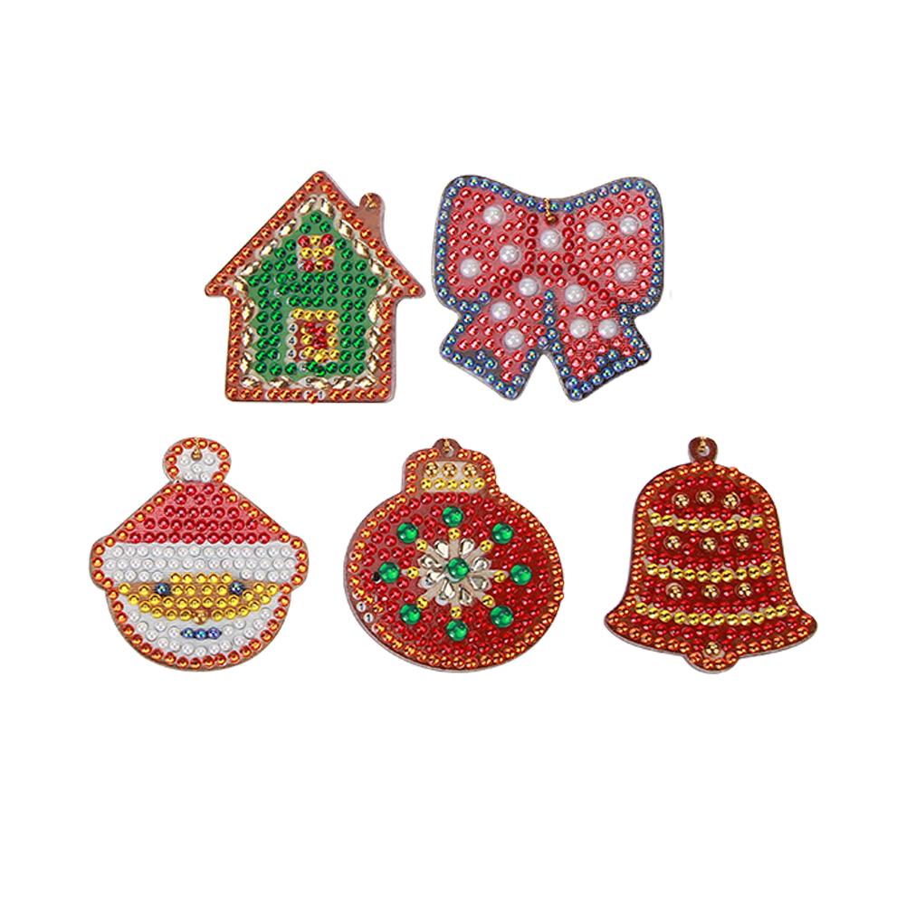 

5pcs Christmas Decorations-DIY Creative Diamond Keychain, 501 Original