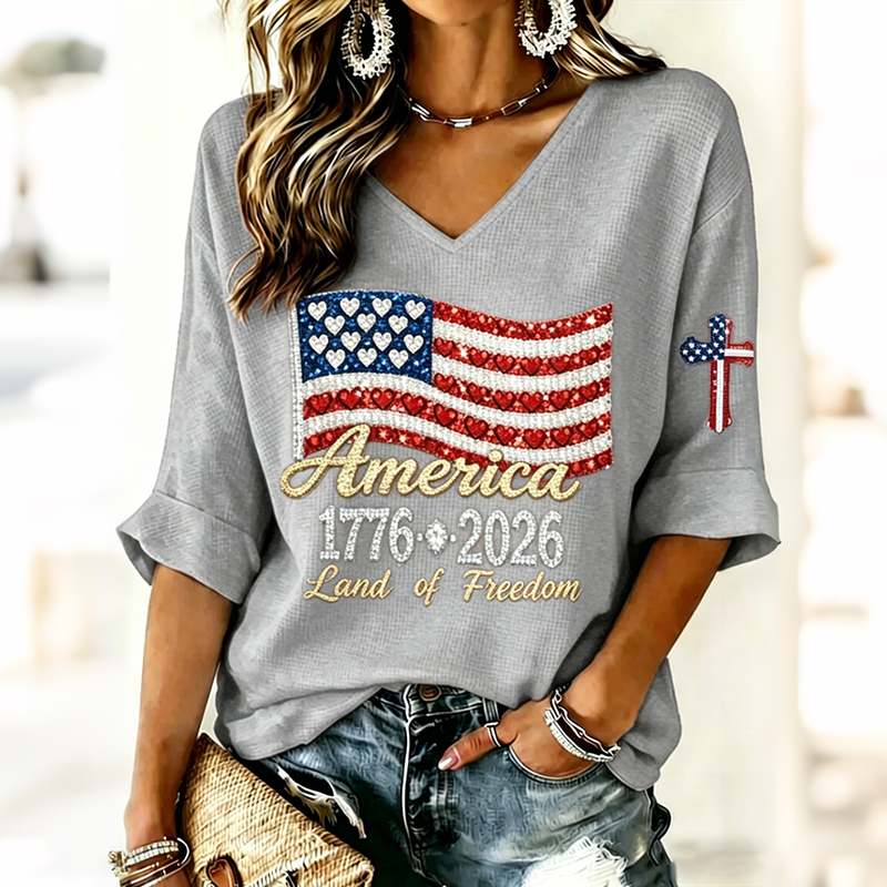  Women's Anniversary Celebration V-neck T-shirt Westsshops