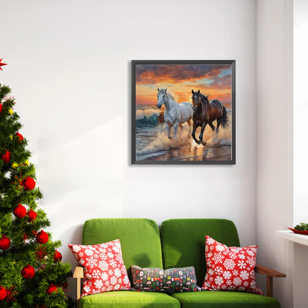 Diamond Painting - Full Round Drill - Horse(Canvas|40*40cm)
