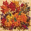 Framed Maple Pumpkin - DIY Button Art Painting Kit for Creativity DIY Pearl Dot Crafts for Gift Home Wall Decor 30*30CM