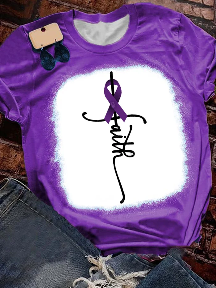 Faith Domestic Violence Print Splatter T-Shirt