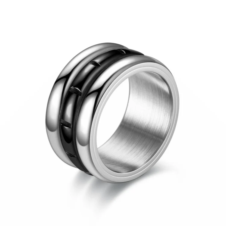 Fashion Creative Titanium Steel Turning Ring