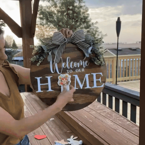 Interchangeable Welcome Sign For Front Sign Door Hanger Wall Decor Spring  Decor Positive Note Cards Note Cards 4x6 Blank - AliExpress