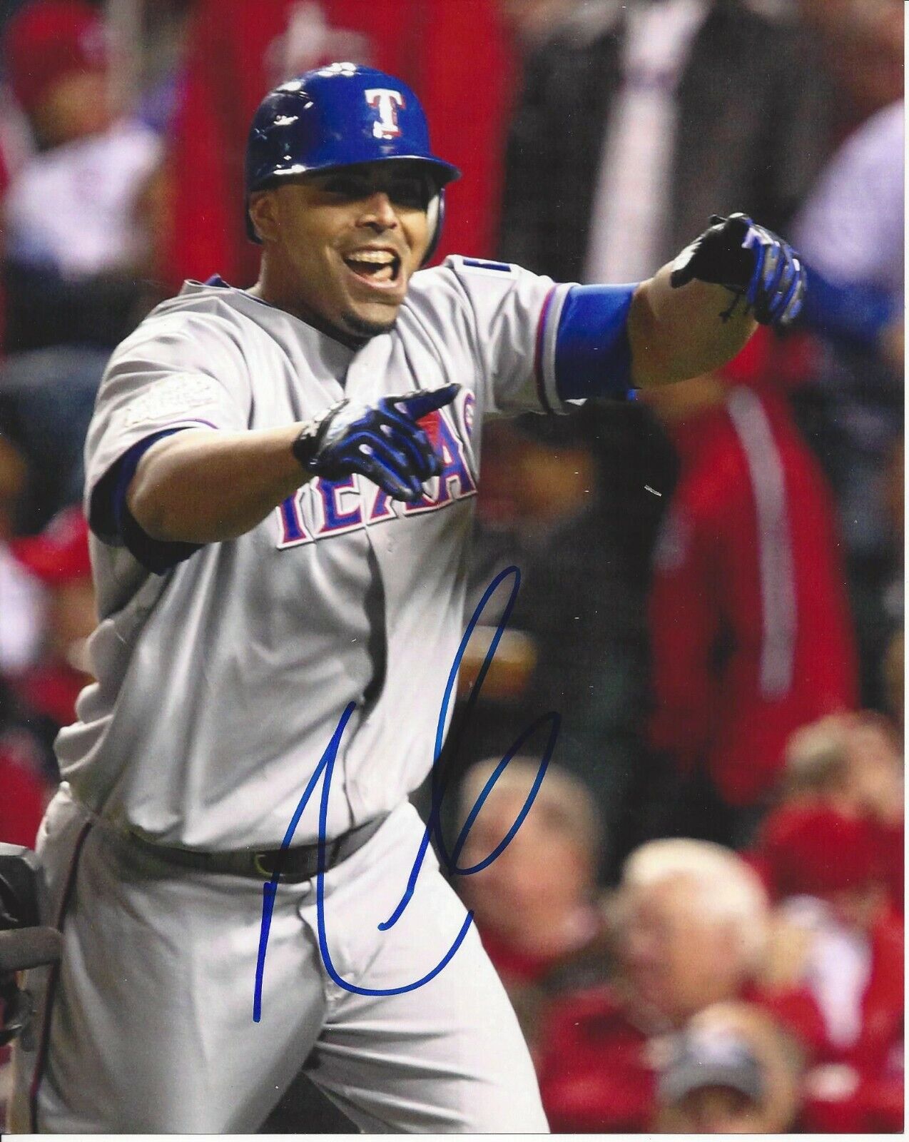 Nelson Cruz autographed 8x10 Texas Rangers#S763