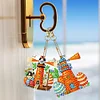 (US Only)6Pcs Double Sided Special Shape Bunny Lighthouse Diamond Painting Keychain