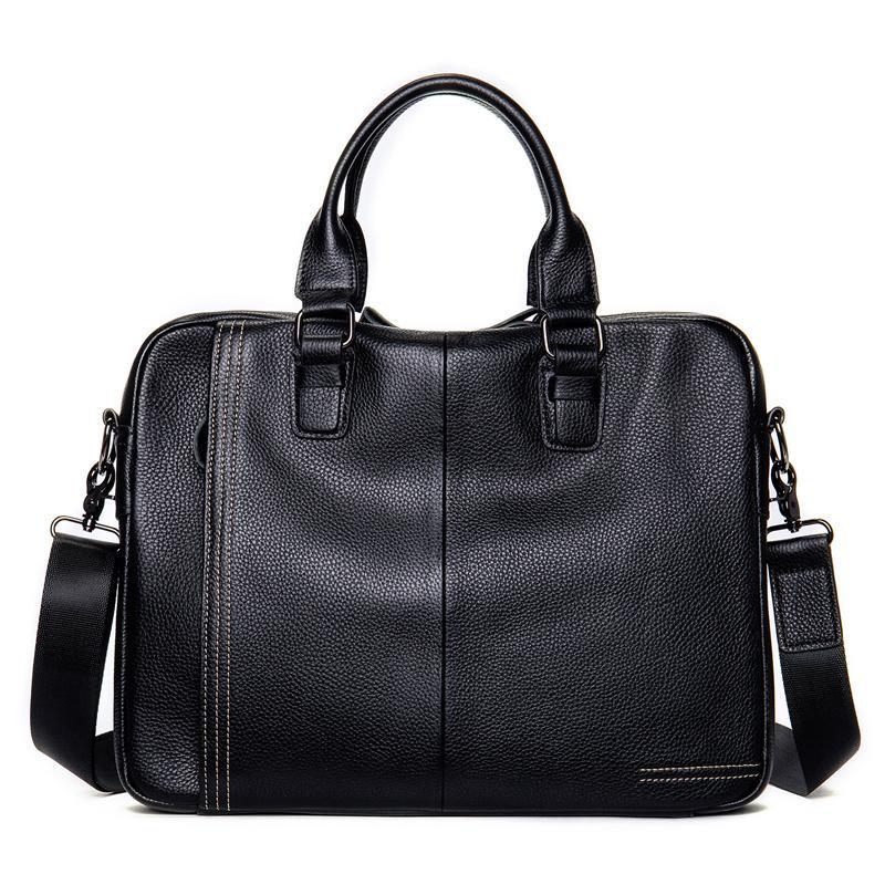 Genuine Leather Adjustable Shoulder Strap Design Business Casual Crossbody Bag Handbag