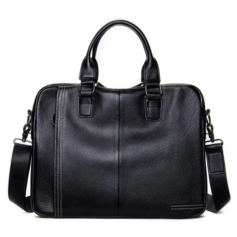 Genuine Leather Adjustable Shoulder Strap Design Business Casual Crossbody Bag Handbag