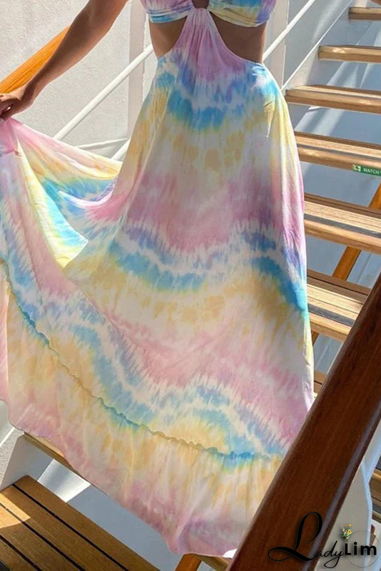 Sexy Halter Beach Floral Maxi Dresses