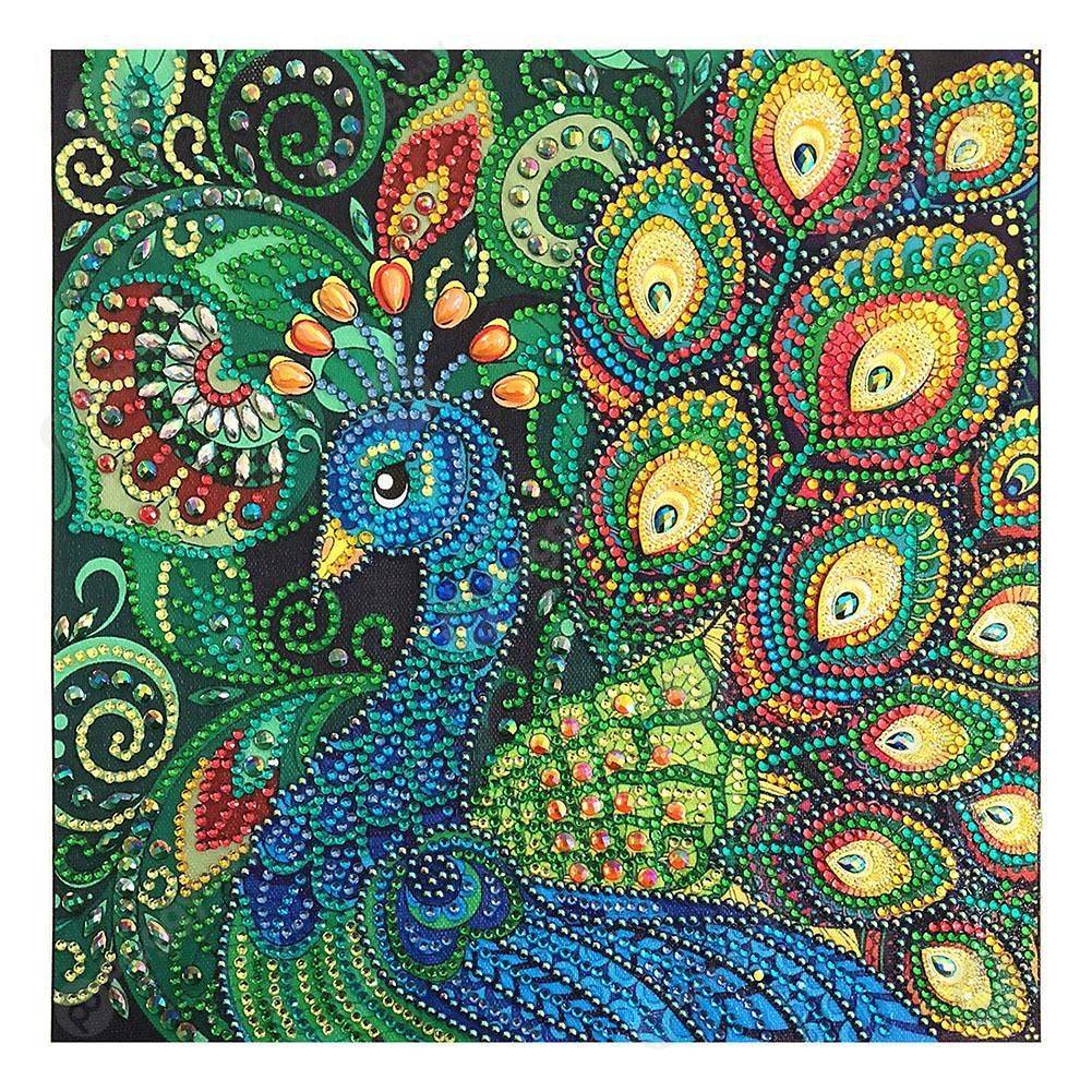 

30*30CM Special Shaped Diamond Painting-Peacock, 501 Original