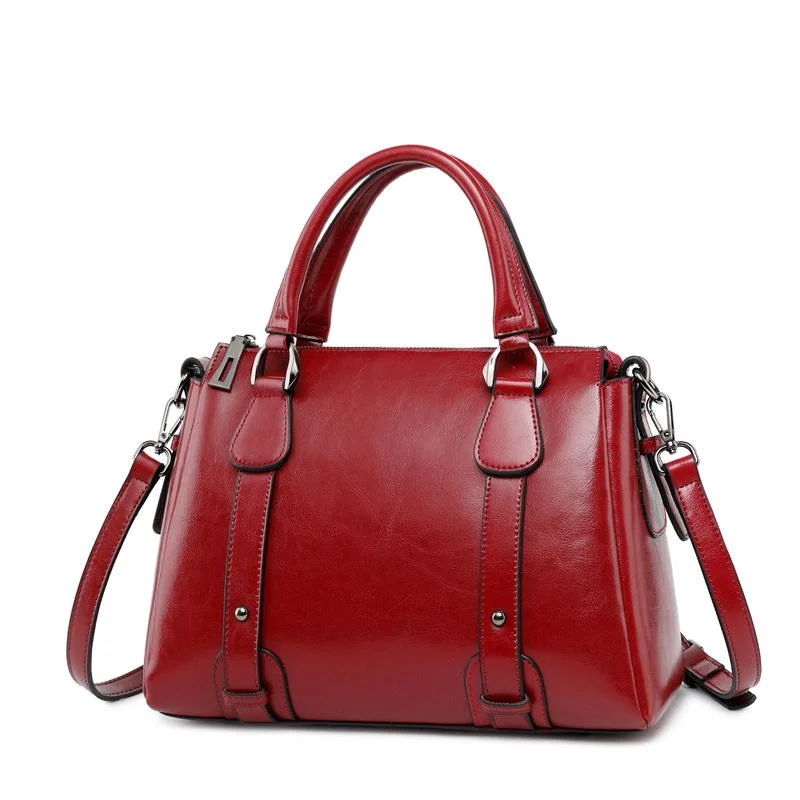 Handmade leather shoulder bag