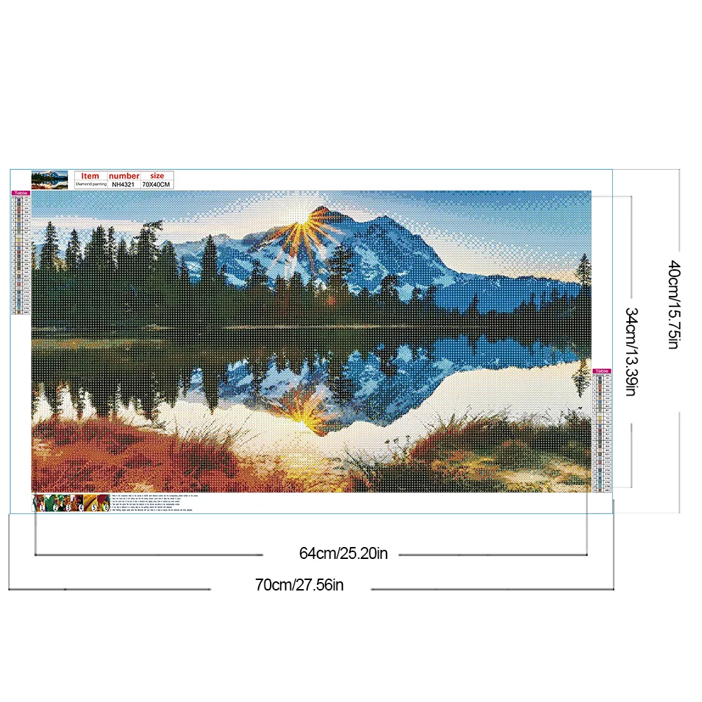 2pcs Diamond Painting - Full Round Drill - Landscape(Canvas|70*40cm)