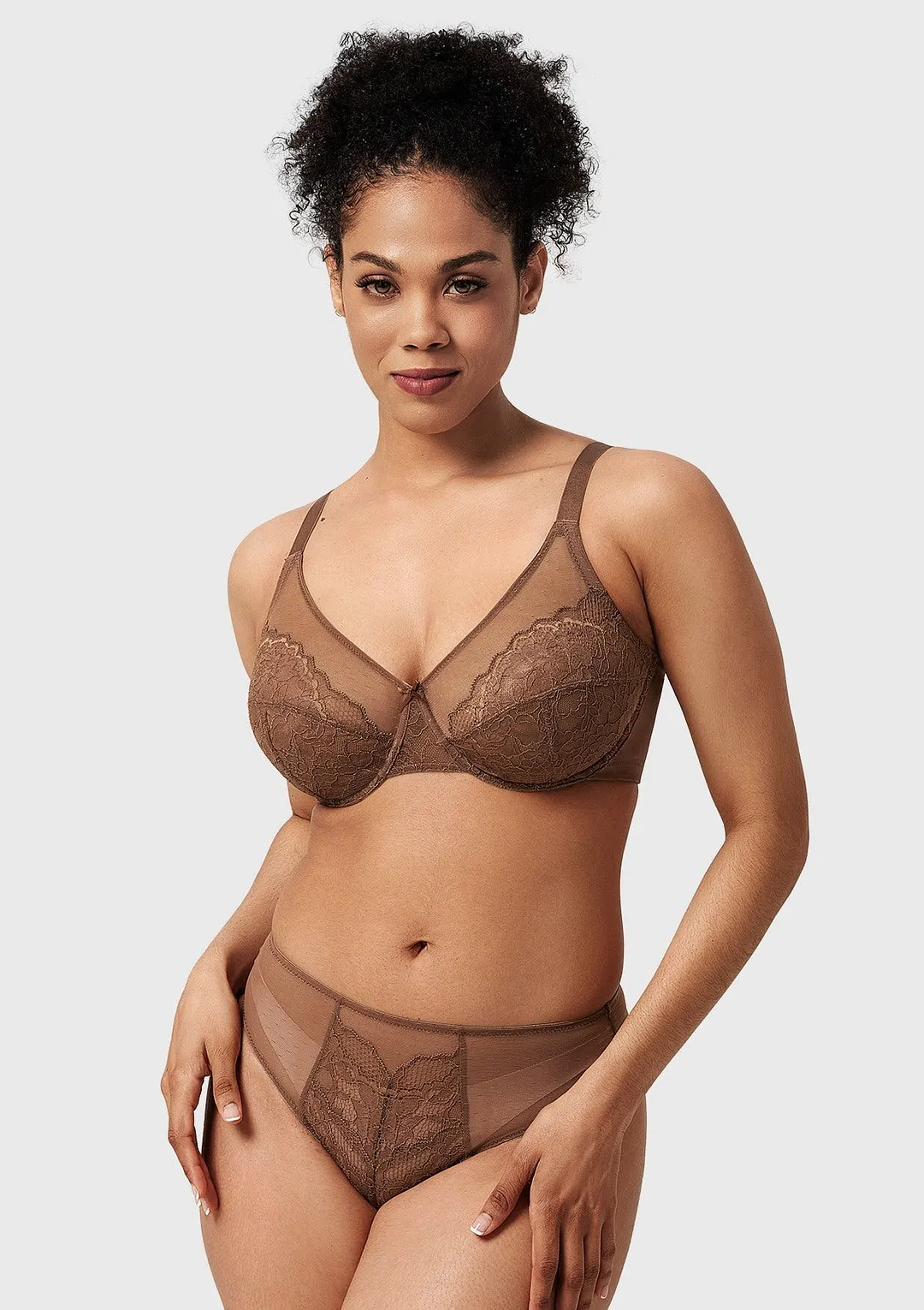 Enchante Pink Lace Underwire Bra