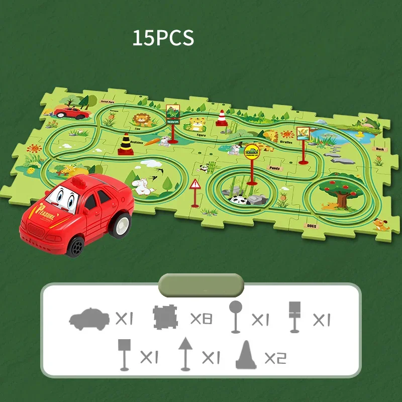  🔥Last Day Sale 50% 🔥Children's Educational Puzzle Track Car Play Set