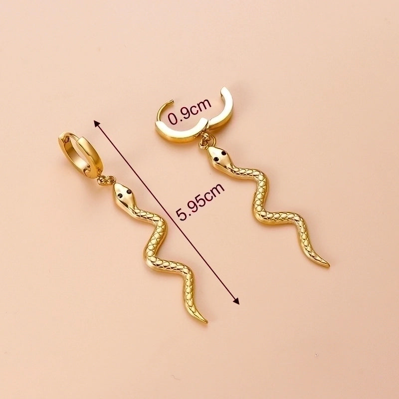 1 Pair Fashion Eye Plating 304 Stainless Steel Stainless Steel Earrings