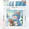 Diamond Painting - Partial Special Shaped Drill - Winter Snowman(Canvas|30*30cm)