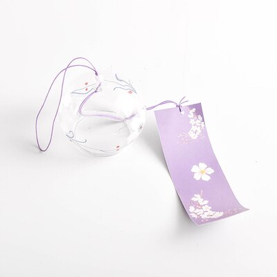 JOURNALSAY Japanese sakura style glass cherry blossom wind chime