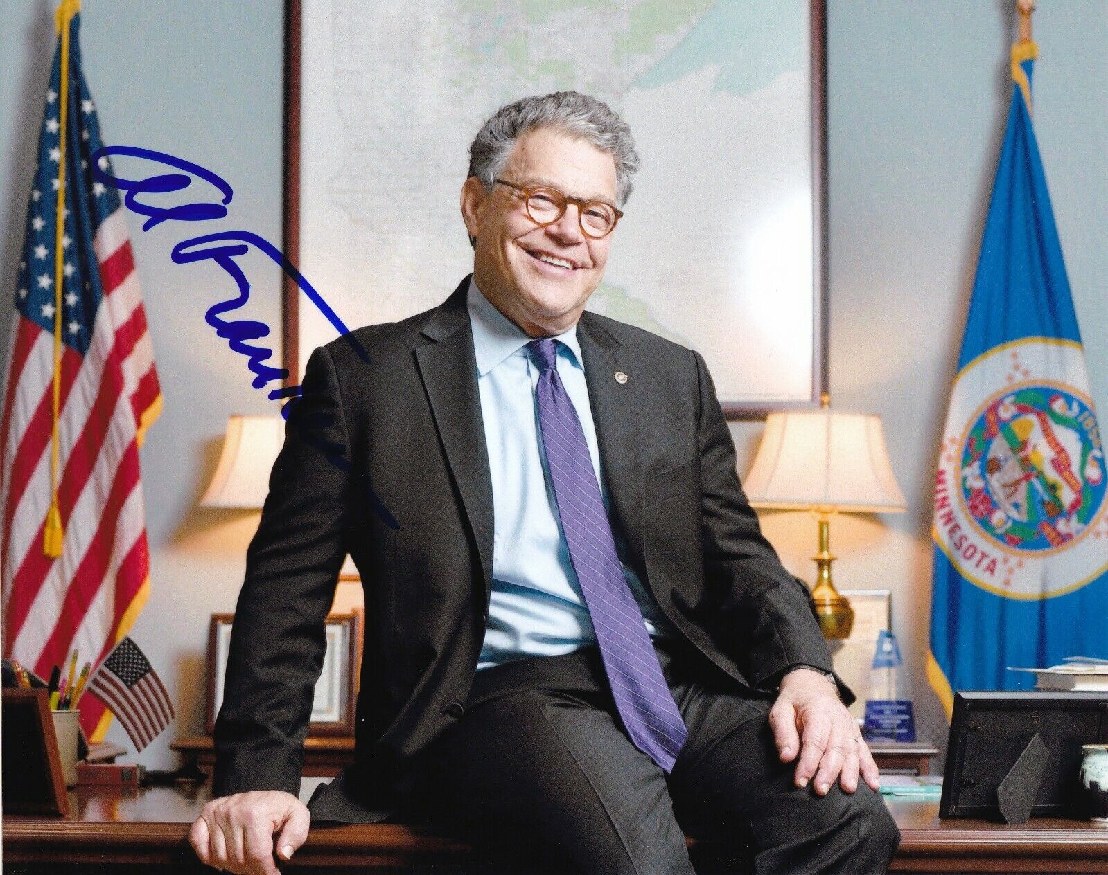 Al Franken REAL SIGNED Photo Poster painting #1 COA Autographed Saturday Night Live SNL Senator